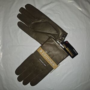 isotoner Brown Gloves Full-Fingered Durable Fabric Accessories